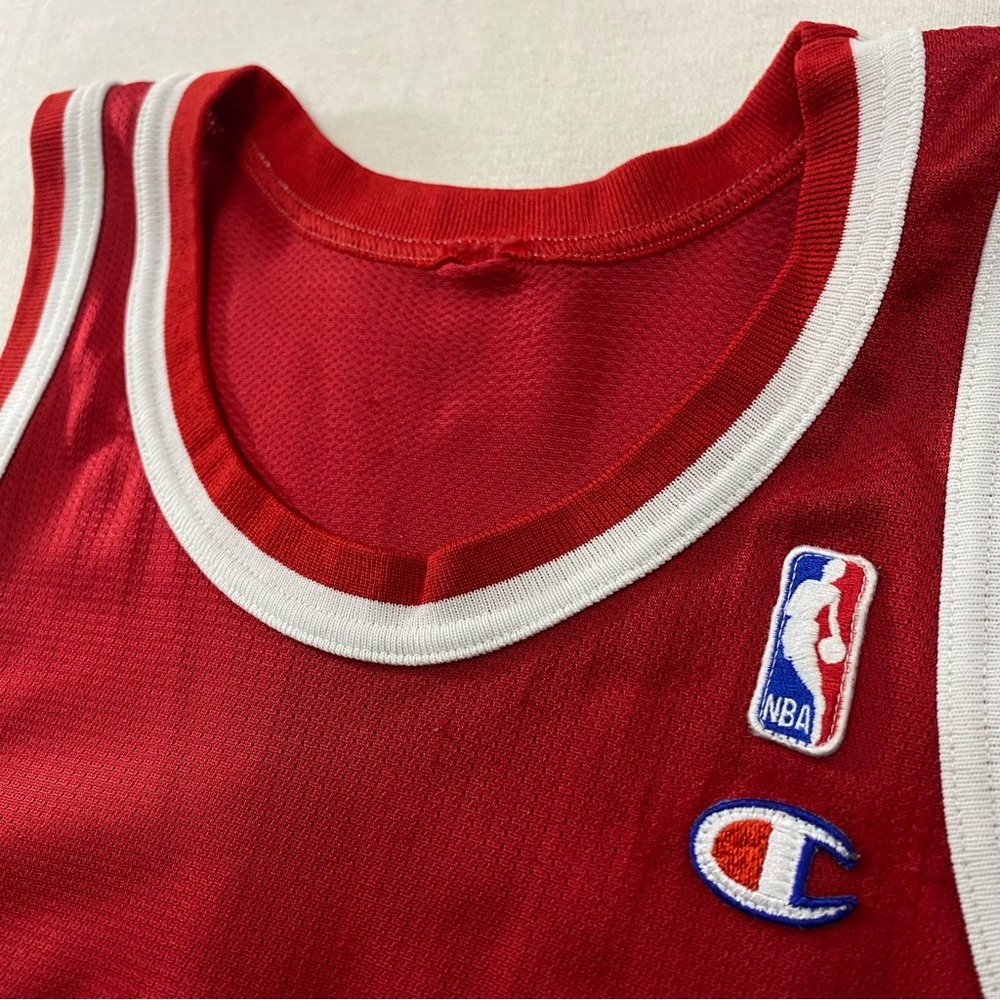 Vintage Champion Philadelphia 76ers Sixers Jersey Men's 40 Red Allen Iverson #3 - Picture 6 of 10